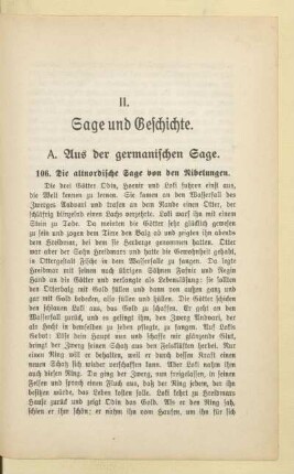 II. Sage und Geschichte