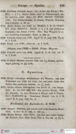 C. Spanien (Nr. 2726 - 2777)
