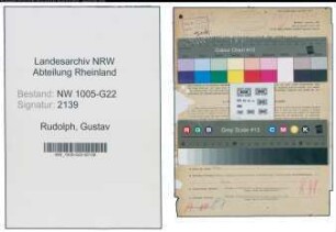 Entnazifizierung Gustav Rudolph , geb. 10.02.1901 (Buchhalter)