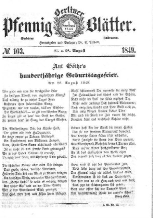 No. 103, 27. u. 28. August