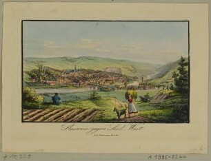 Die Stadt Roßwein an der Freiberger Mulde in Sachsen von Nordwesten