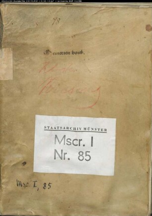 Memorienbuch des Schwesternhauses Mariental, gen. Niesing, in Münster