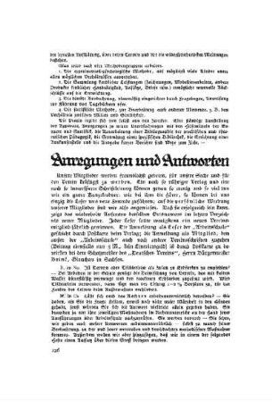 Anregungen und Antworten