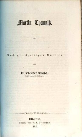 Martin Chemnitz : nach gleichzeitigen Quellen