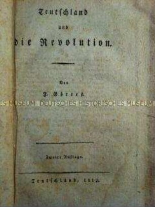 Broschüre über die Restauration in Deutschland