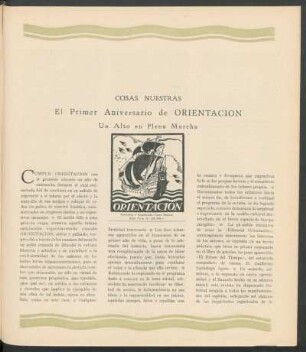Cosas Nuestras - El Primer Aniversario de "Orientación"
