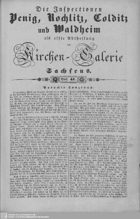 Parochie Lunzenau, Parochie Rochsburg : 41. Lieferung
