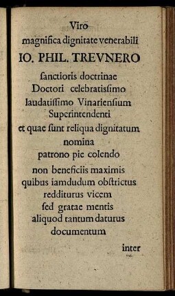 Viro magnifica dignitate venerabili ...