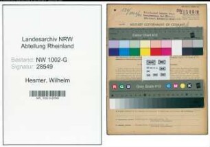 Entnazifizierung Wilhelm Hesmer, geb. 18.02.1892 (Haendler)