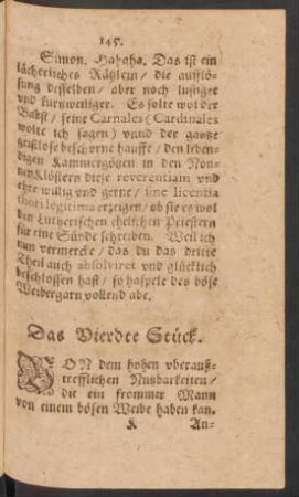 Das Vierdte Stück.