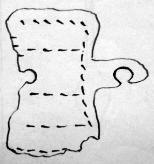 Fragment eines Beschlages, vielleicht Gürtelschnalle?