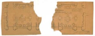 Thiersch, Friedrich von; Wiesbaden; Kurhaus - Lesezimmer (Möblierungsplan)