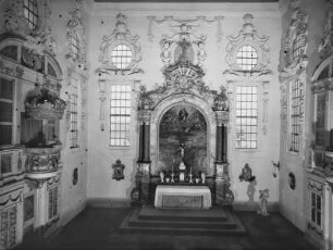 Moritzburg, Jagdschloss : Moritzburg. Jagdschloss. Schlosskapelle von der 1. Empore