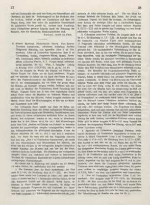 27-30 [Rezension] Feder, Alfred, S. Hilarii Episcopi Pictaviensis Opera