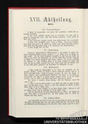 XVII. Abtheilung. Gelée.