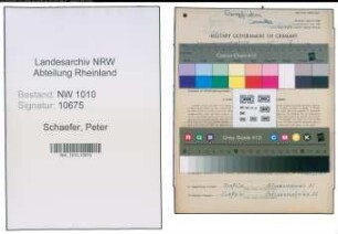 Entnazifizierung Peter Schaefer , geb. 18.12.1899 (Fahrer)