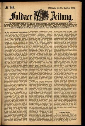 Ausgabe vom Mittwoch, den 25. Oktober 1882.