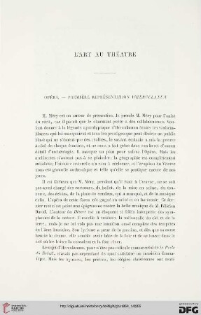 1: L' art au théatre : Opéra - première représentation d'Herculanum