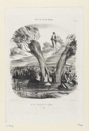 Un mari brûle du feu la jalousie, Blatt 21 der Folge „Tour ce qu’on voudra“, in: „Le Charivari“, Paris 1847