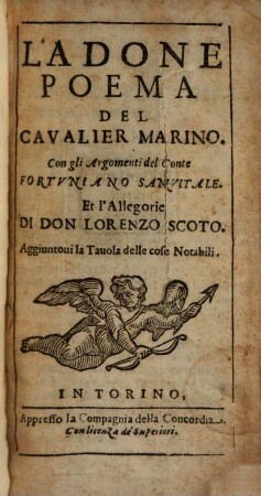 L' Adone : Poema ; [1. - 11. Gesang]