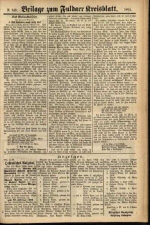 Zweite Ausgabe vom Dienstag, den 17. Dezember 1895.