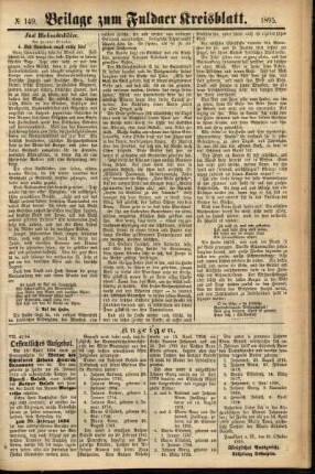 Zweite Ausgabe vom Dienstag, den 17. Dezember 1895.