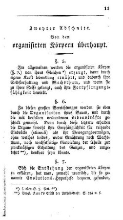 Zweyter Abschnitt. Von den organisirten Körpern überhaupt