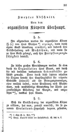 Zweyter Abschnitt. Von den organisirten Körpern überhaupt