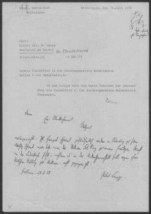Schwaikheim: Inspektionsbericht 1958