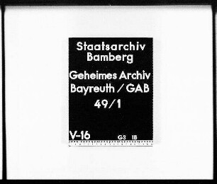 Anweisende Nachricht - Übersicht der verschiedenen Alphabete des Geheimen Archivs Bayreuth