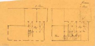 Haus, Genua (?): Grundriss 1. und 2.OG