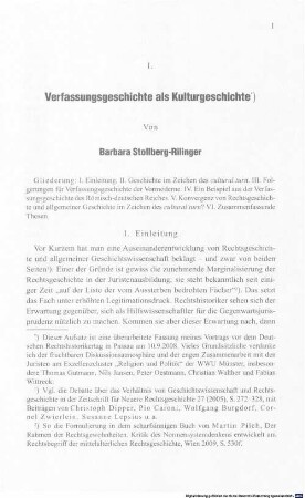 Verfassungsgeschichte als Kulturgeschichte