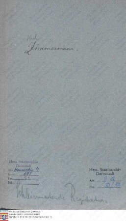 Zimmermann, Karl, Jura-Student in Gießen