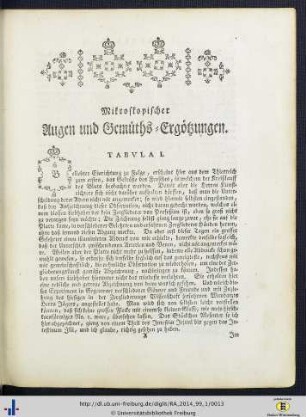 Mikroskopischer Augen und Gemüths-Ergötzungen.