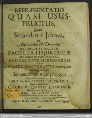 Repraesentatio quasi ususfructus