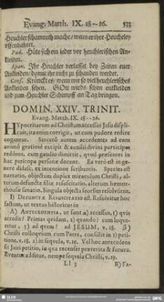 Domin. XXIV. Trinit. Evang. Matth. IX. 18-26