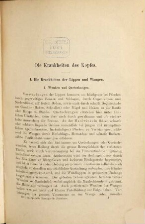 Lehrbuch der Chirurgie für Tierärzte, II