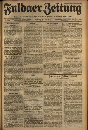 Ausgabe vom Dienstag, den 23. Juni 1925.