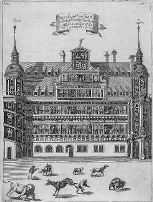 Dresden. Ansicht Großer Schloßhof