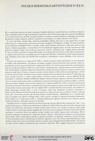 Polskie rzemiosło artystyczne w XX w.