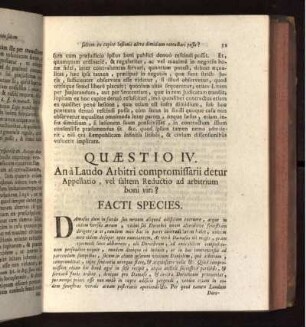 Quæstio IV. An à Laudo Arbitri compromissarii detur appellatio, vel saltem Reductio ad arbitrium boni viri?