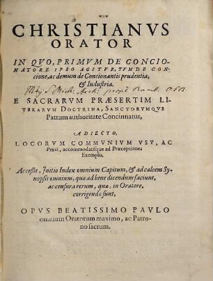 Orator Christianvs Caroli Regii E Societate Iesv