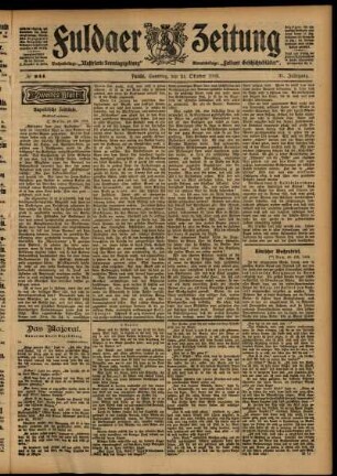 Zweite Ausgabe vom Samstag, den 24. Oktober 1903.