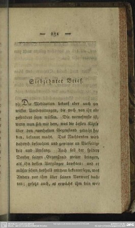 Siebzehnter Brief