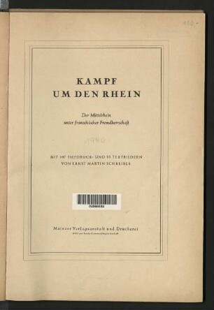 Kampf um den Rhein : der Mittelrhein unter französischer Fremdherrschaft