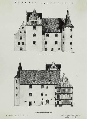 Netzschkau, Ansicht des Westflügels von Schloss Netzschkau