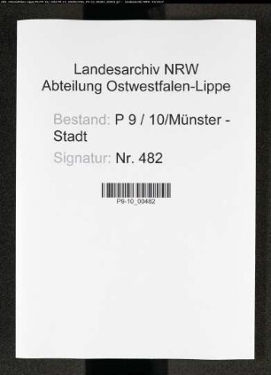 Sterberegister Standesamt Münster