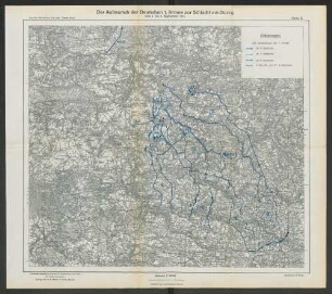 Karte 3. Der Aufmarsch der Deutschen 1. Armee zur Schlacht am Ourcq vom 6. bis 8. September 1914.