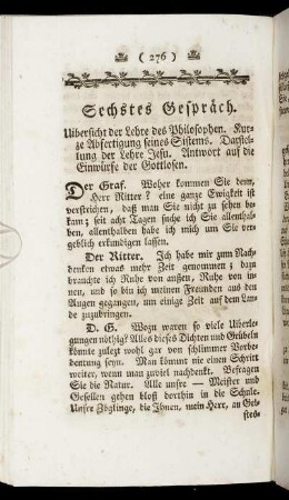 Sechstes Gespräch.