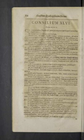 Consilium XLVI. - XLVII.